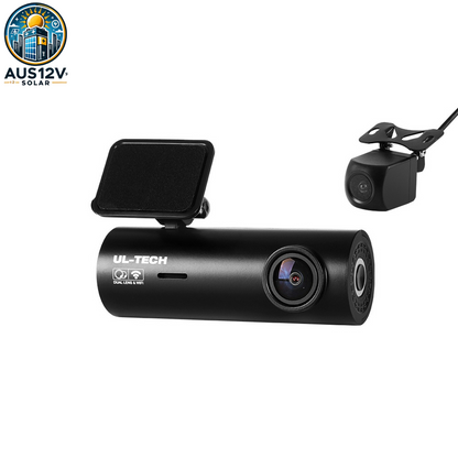 Dash Camera 4K Hidden Front Rear WiFi