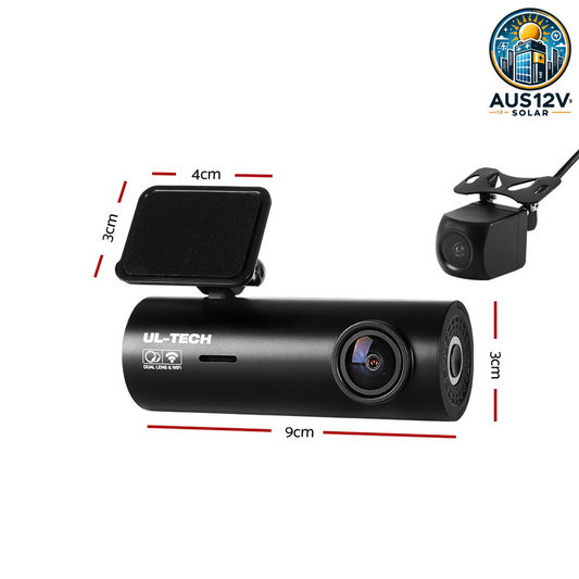 Dash Camera 4K Hidden Front Rear WiFi