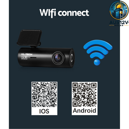 Dash Camera 4K Hidden Front Rear WiFi