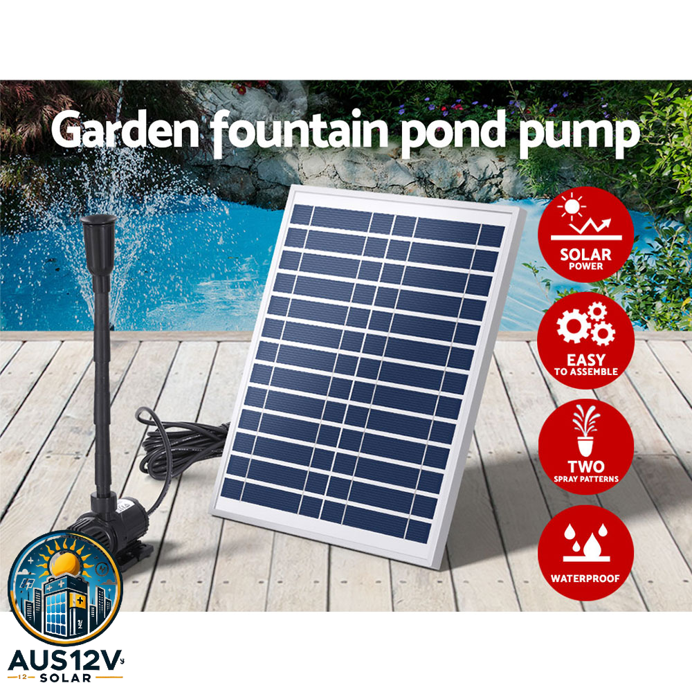 Gardeon Solar Pond Pump Submersible Water Fountain Kit 9.8FT