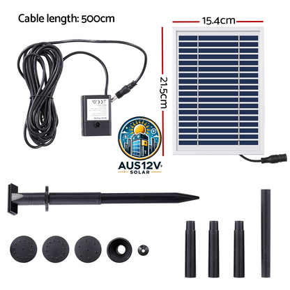 Gardeon Solar Pond Pump Submersible Water Fountain Kit 4.4FT