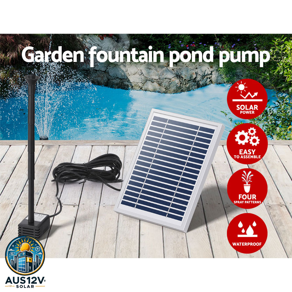 Gardeon Solar Pond Pump Submersible Water Fountain Kit 4.4FT