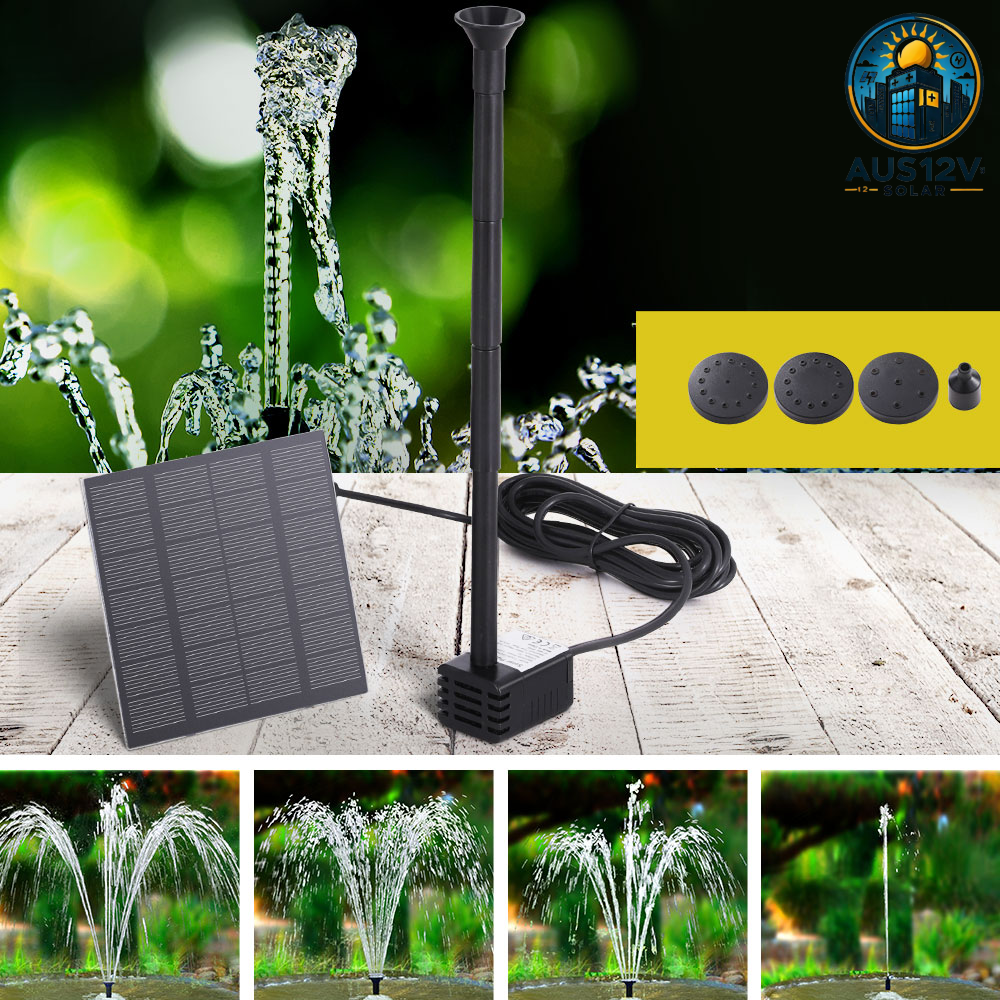 Solar Pond Pump Submersible Water Fountain Kit 2.6FT