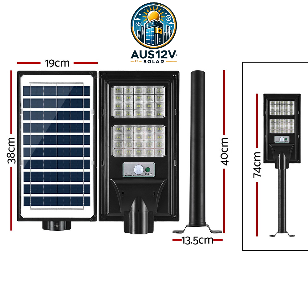 160 LED Solar Street Light Flood Motion Sensor Remote