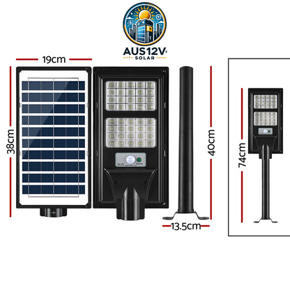 160 LED Solar Street Light Flood Motion Sensor Remote