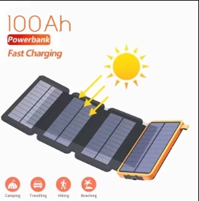 100ah Solar Power bank Outdoor Camping Portable Folding Waterproof