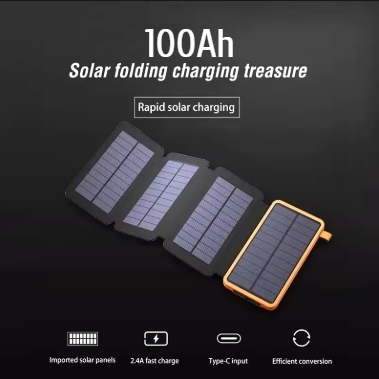 100ah Solar Power bank Outdoor Camping Portable Folding Waterproof