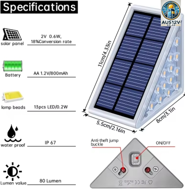 LED Outdoor Solar Light Step Lamp