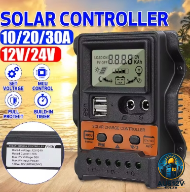 Solar Charge Controller PWM Controller with LCD Display