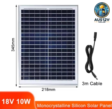 18V 10W Module Solar Cell Portable PV Panel With 3m Cable for Outdoor Camping