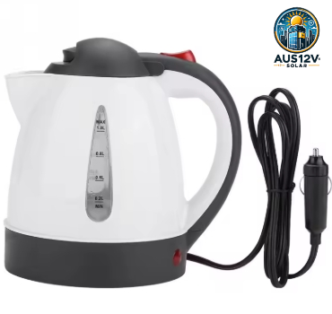 12V 1L Portable Car Hot Water Kettle Stainless Steel 250W