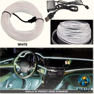 5M Car Interior Led Decorative Lamp EL Wiring Neon Strip Flexible Ambient Light USB