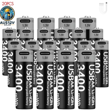 MATOV Li-ion AA Rechargeable Batteries USB Lithium-ion 3400mWh 1.5V