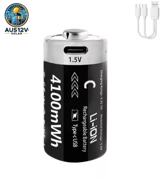 MATOV 1.5V 4100mWh C Size Battery USB-C Rechargeable