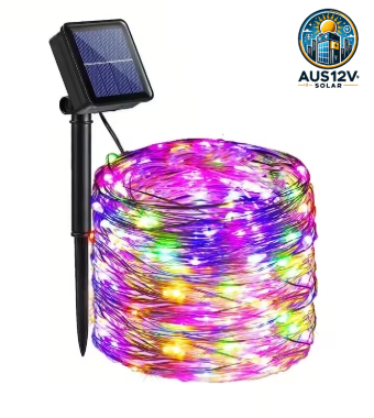 Solar Garden Lights String Lights with 8 Modes Waterproof Wire Lights for Patio Yard Trees Christmas Party