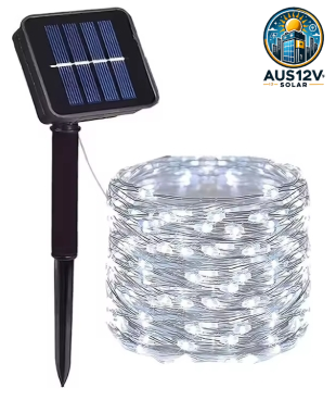 Solar Garden Lights String Lights with 8 Modes Waterproof Wire Lights for Patio Yard Trees Christmas Party