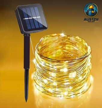 Solar Garden Lights String Lights with 8 Modes Waterproof Wire Lights for Patio Yard Trees Christmas Party