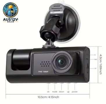 Dash Cam W/ IR Night Vision Loop Recording & 2" IPS Screen 1080P