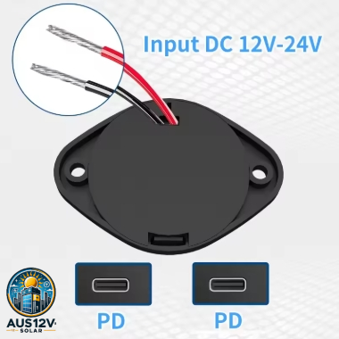 12V Quick Charge 3.0 Dual USB C Charger