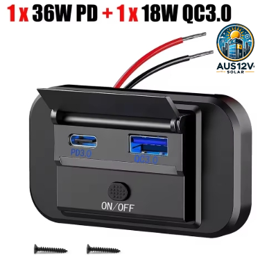 12V USB Outlet Charger Socket Accessories for Car Bus RV Truck