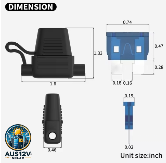 DaierTek 5PCS 18 Gauge Fuse Holder 12V for ATC/ATO Blade Fuse