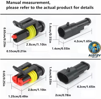 2/3/4 Pin Waterproof Connector, Electrical Terminal Quick Connector, 10Pcs/ 5Sets