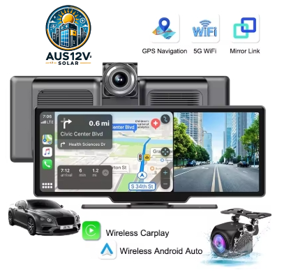 10.26'' 4K Dash Cam Wireless CarPlay Video Player