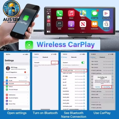 10.26'' 4K Dash Cam Wireless CarPlay Video Player