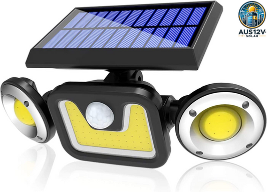 Outdoor Solar Lights with 3 Adjustable Head for Porch Garden Patio