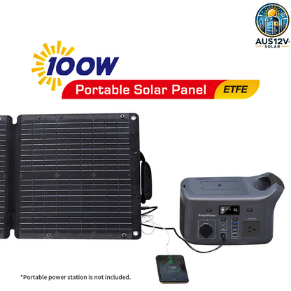 100W Solar Panel Portable Charger Foldable Power Generator